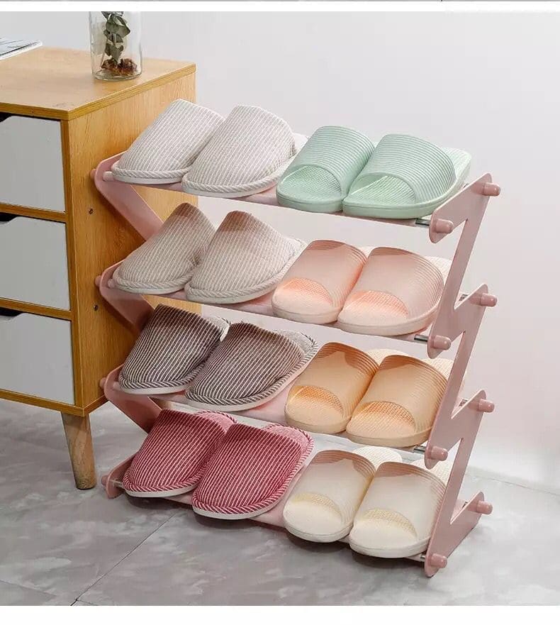Expandable Z-shaped Shoe Rack, Shoe Shelf Storage Organizer, Simple Assembled Stainless Steel Storage Shelf for Shoes Book, Z Shape Shoe Stand Rack Expandable Z-shaped Shoe Rack, Shoe Shelf Storage Organizer, Simple Assembled Stainless Steel Storage Shelf for Shoes Book, Z Shape Shoe Stand Rack